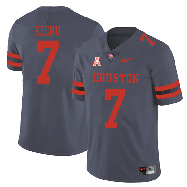 2018 Men #7 Case Keenum Houston Cougars College Football Jerseys Sale-Gray